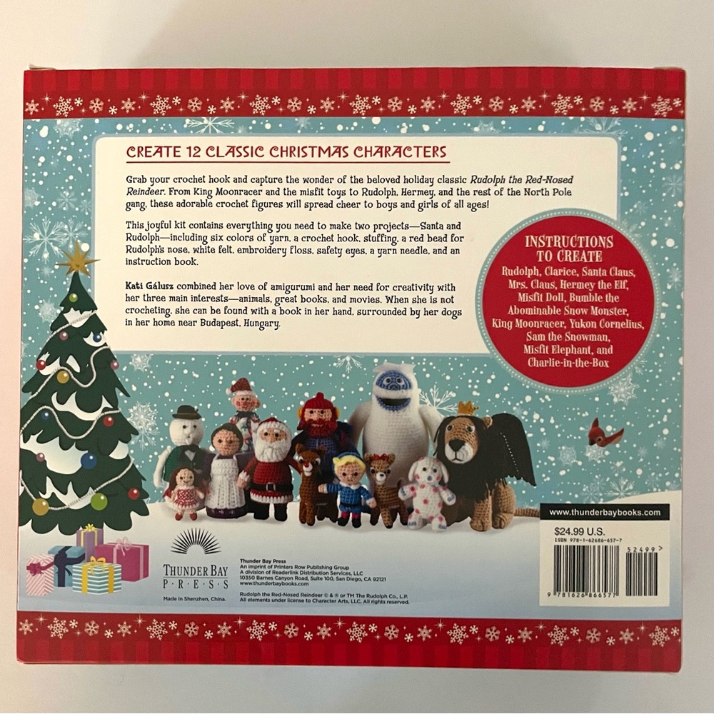Rudolph the Red-Nosed Reindeer Crochet Kit 12 Projects New in Box - Picture 6 of 17